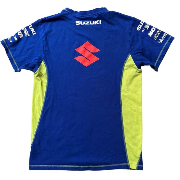 Team Suzuki Racing Shirt Jersey Blue Men’s Size Small Blue Yellow - Picture 2 of 7